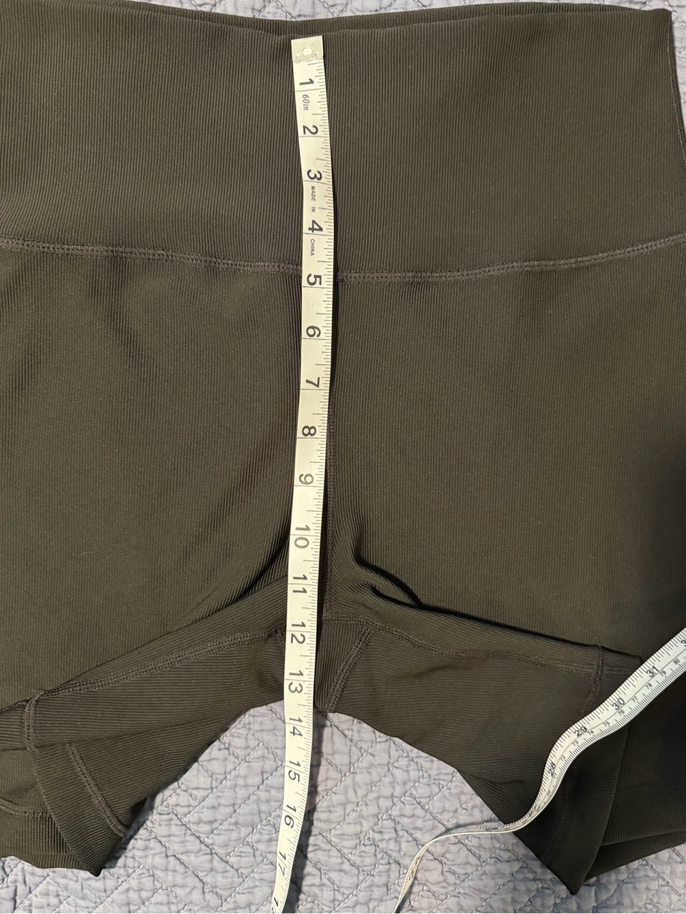 Yogalicious High-Waist Black Ribbed Women’s Bike Shorts XL - Picture 8 of 9